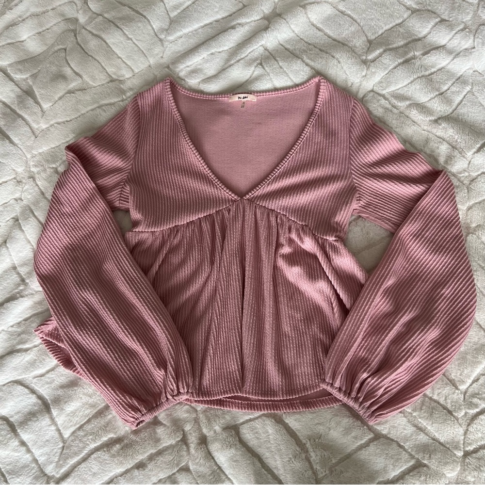 Mi Ami Dust Pink Babydoll Top